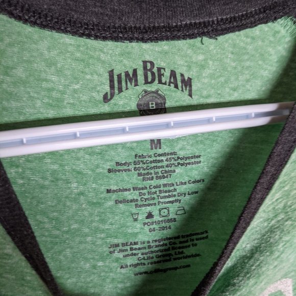 Long Sleeve Jim Bean Whiskey Graphic T Shirt - Picture 3 of 4